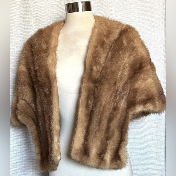 Jackets & Blazers - Vintage mink shawl